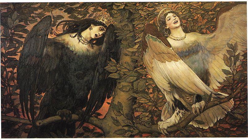 Viktor Vasnetsov Birds of Joy and Sorrow oil painting picture